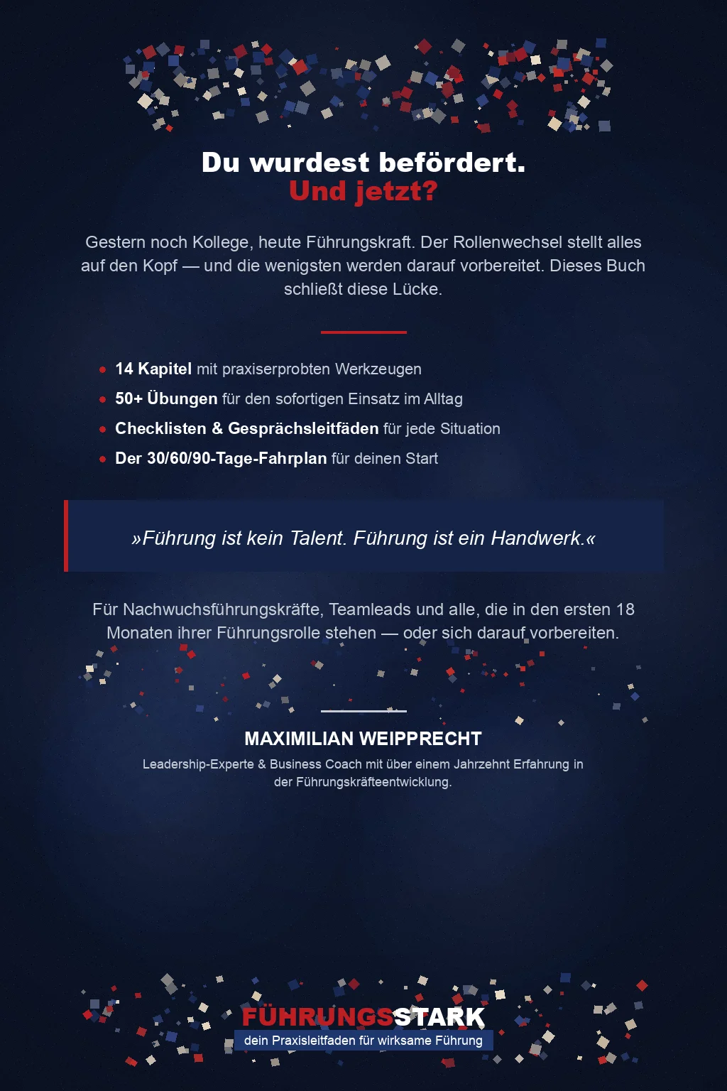 Führungsstark — Buchrückseite